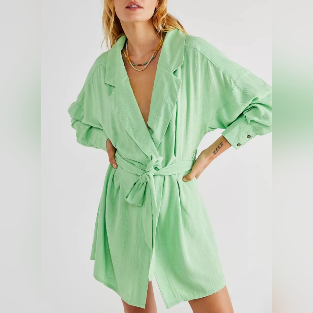 *Black* Free People Mini Wrap Dress Large L